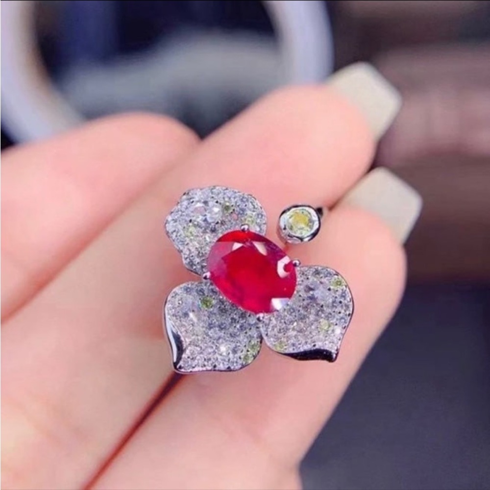 Unique Designer Natural Myanmar Ruby Ring - image 4